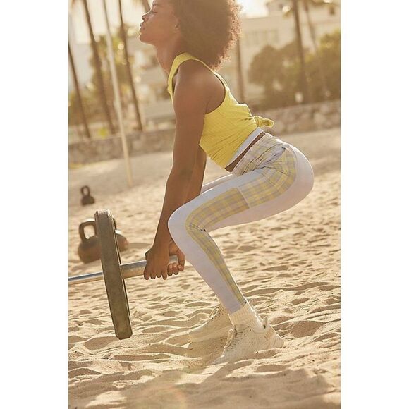 New Free People x FP Movement High-Rise Ankle Sheer Luck Leggings Size M - Picture 1 of 6